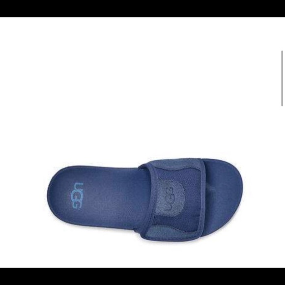 Uggs Big Kids Beach Slides Blue 🩴 - Picture 2 of 16